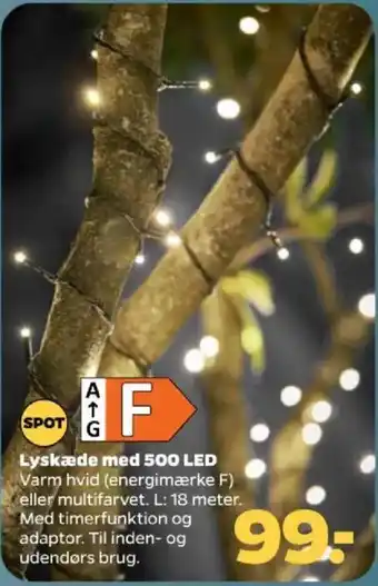 Spot lyskæde med 500 led