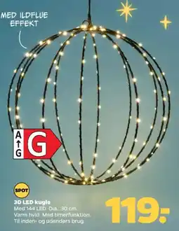 Netto Spot 3d led kugle tilbud