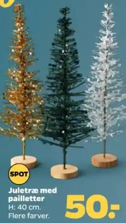 Netto Spot Juletræ med pailletter tilbud