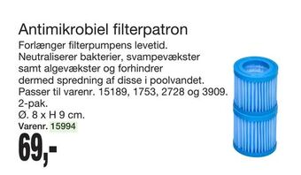 Antimikrobiel filterpatron