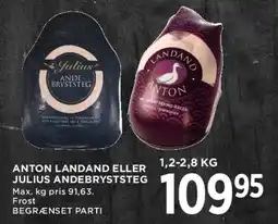 MENY Anton Landand eller Julius Andebryststeg tilbud