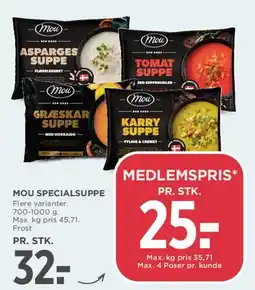 MENY Mou Specialsuppe tilbud