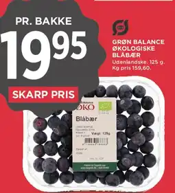 MENY Grøn Balance økologiske blåbær tilbud