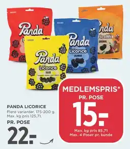 MENY PANDA LICORICE tilbud