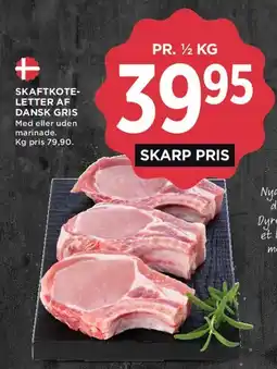MENY Skaftkoteletter af dansk gris tilbud
