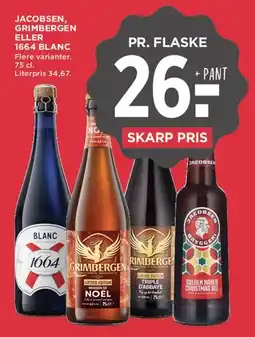 MENY Øl - Jacobsen / Grimbergen / 1664 Blanc tilbud