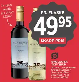 MENY David og Jonas' økologiske vin (Tofterup) tilbud