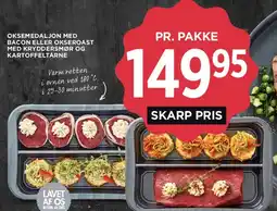 MENY Oksemedaljon med bacon eller okseroast tilbud