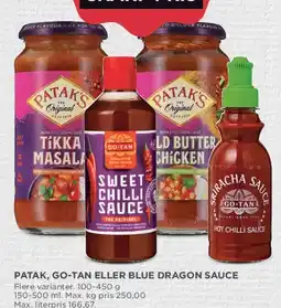 MENY Patak's, Go-Tan eller Blue Dragon sauce tilbud