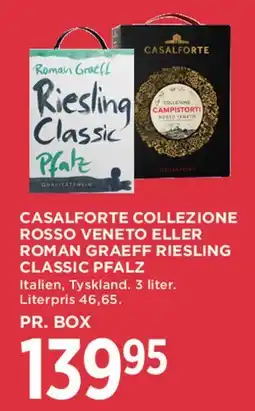 MENY Casalforte Collezione Rosso Veneto eller Roman Graeff Riesling Classic Pfalz (3 L box) tilbud