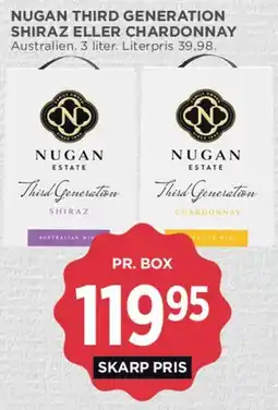 MENY Nugan Third Generation Shiraz eller Chardonnay tilbud