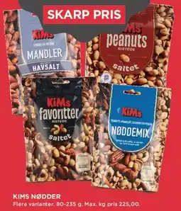 MENY KIMS NØDDER tilbud