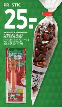 MENY Holmens brændte mandler eller PEZ dispenser tilbud