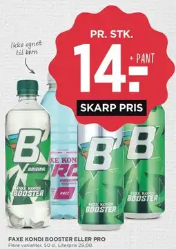MENY Faxe Kondi Booster eller Pro tilbud