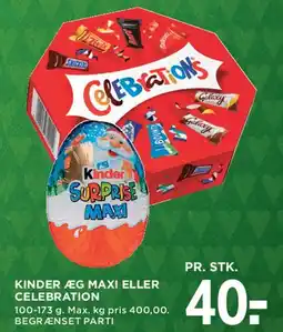 MENY Kinder æg Maxi eller Celebration tilbud