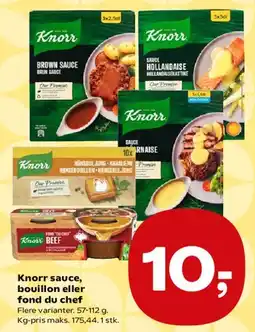 Kvickly Knorr sauce, bouillon eller fond du chef tilbud