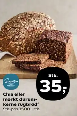 Kvickly Chia eller mørkt durumkerne rugbrød tilbud