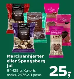Kvickly Marcipanhjerter eller Spangsberg jul tilbud