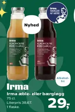 Kvickly Irma æble- eller bærgløgg tilbud