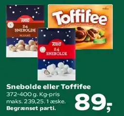 Kvickly Snebolde eller Toffifee tilbud