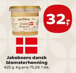 Kvickly Jakobsens dansk blomsterhonning tilbud