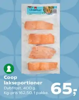 Kvickly Coop lakseportioner tilbud