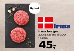 Kvickly Irma burger tilbud