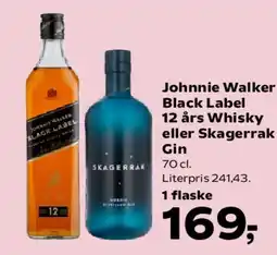 Kvickly Johnnie Walker Black Label 12 års Whisky eller Skagerrak Gin tilbud