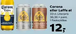 Kvickly Corona eller Leffe øl tilbud