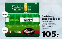 Kvickly Carlsberg eller Tuborg øl tilbud