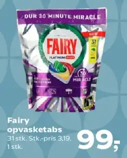 Kvickly Fairy opvasketabs tilbud