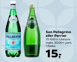 Kvickly San Pellegrino eller Perrier tilbud