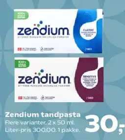 Kvickly Zendium tandpasta tilbud