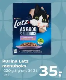 Kvickly Purina Latz menuboks tilbud
