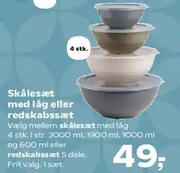Kvickly Skålesæt med låg eller redskabssæt tilbud