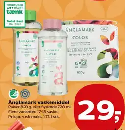 Kvickly Änglamark vaskemiddel tilbud