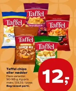 Kvickly Taffel chips eller nødder tilbud