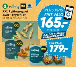 Bilka XXL kyllingespyd eller -brystfilet tilbud