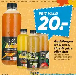 Bilka God Morgen juice tilbud