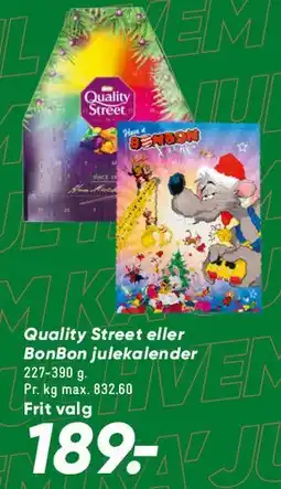Bilka Quality Street / BonBon julekalender tilbud