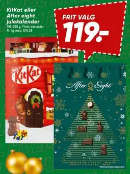 Bilka KitKat eller After Eight julekalender tilbud
