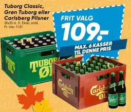 Bilka Tuborg Classic, Grøn Tuborg eller Carlsberg Pilsner (kasse) tilbud