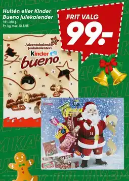 Bilka Hultén eller Kinder Bueno julekalender tilbud