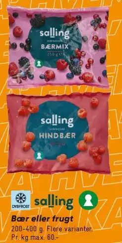 Bilka salling Bær eller frugt tilbud