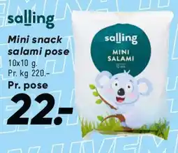 Bilka Mini snack salami tilbud