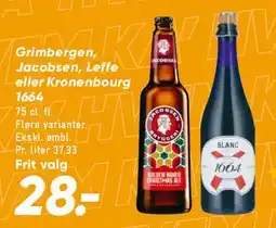 Bilka Grimbergen, Jacobsen, Leffe eller Kronenbourg 1664 tilbud