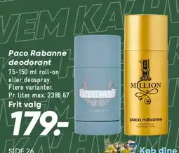 Bilka Paco Rabanne deodorant tilbud