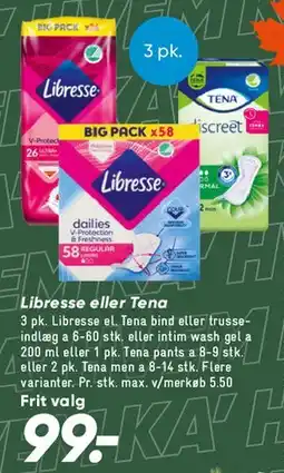 Bilka Libresse eller Tena tilbud