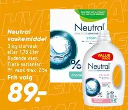 Bilka Neutral vaskemiddel tilbud