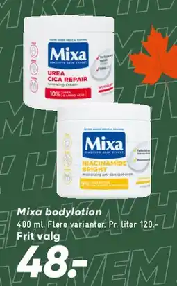 Bilka Mixa bodylotion tilbud